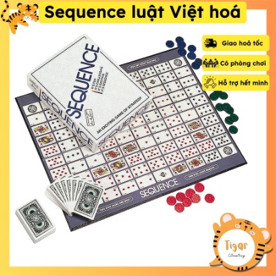 Sequence chip nhựa game gia đình vui vẻ