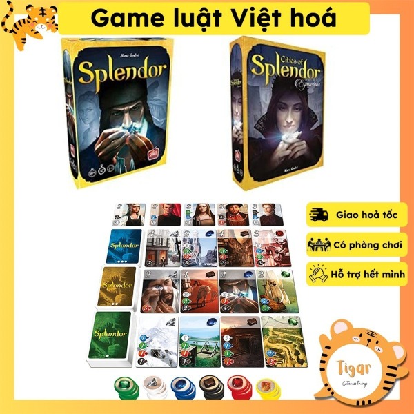 Splendor Bản Chip Nhựa Cao Cấp kèm bản mở rộng Cities Of Splendor T
