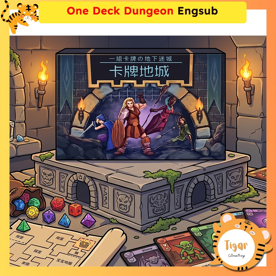 Boardgame One Deck Dungeon bản Trung Engsub