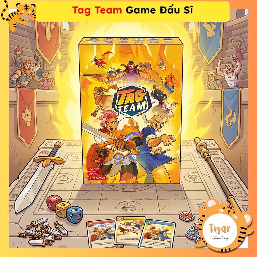 [Việt Hóa] Boardgame Tag Team bản tiếng Anh Trò chơi đối kháng game thùng