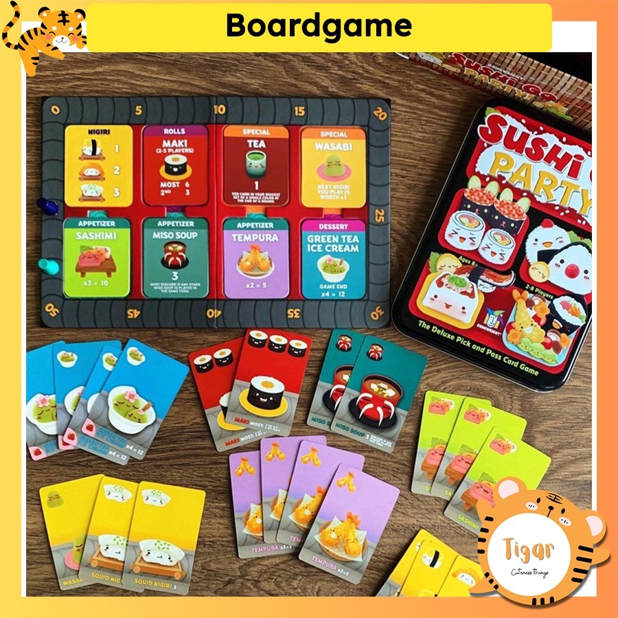 Boardgame Sushi Go Party Trò Chơi Quán Ăn Sushi Tigar 2S-5889
